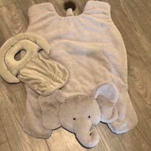 Pottery barn kids baby play mat/pillow flat head